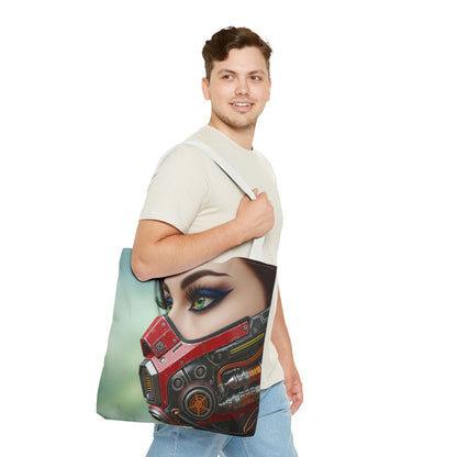 Futuristic Character Tote Bag, Stylish Eco-Friendly Bag, Unique Gift for Fans, Everyday Use for Shopping or Work, Gift for Her