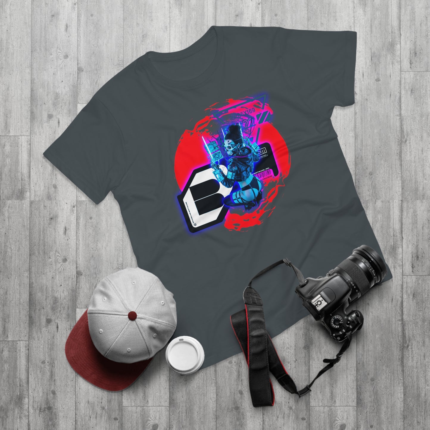 Futuristic Graphic Tee, Urban Outfit, Cyberpunk Style T-shirt, Men's Streetwear, Casual Wear, Gift for Tech Lovers