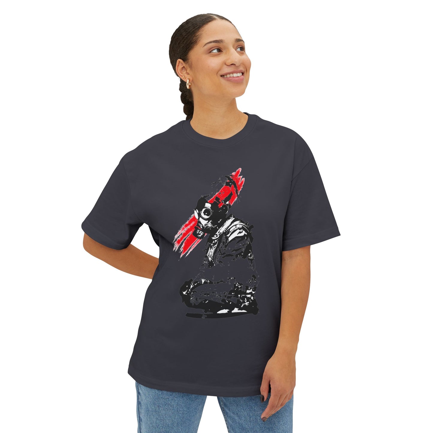 Edgy Graphic Oversized Tee, Unisex Artistic T-Shirt, Casual Streetwear Top, Unique Gift for Him or Her, Trendy Urban Apparel