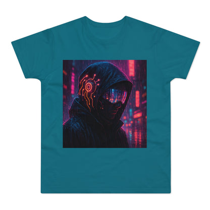 Cyberpunk Graphic Tee for Men & Women, Futuristic Streetwear, Perfect Gift for Gamers, Casual Wear for Tech Enthusiasts, Urban Style T-Shirt