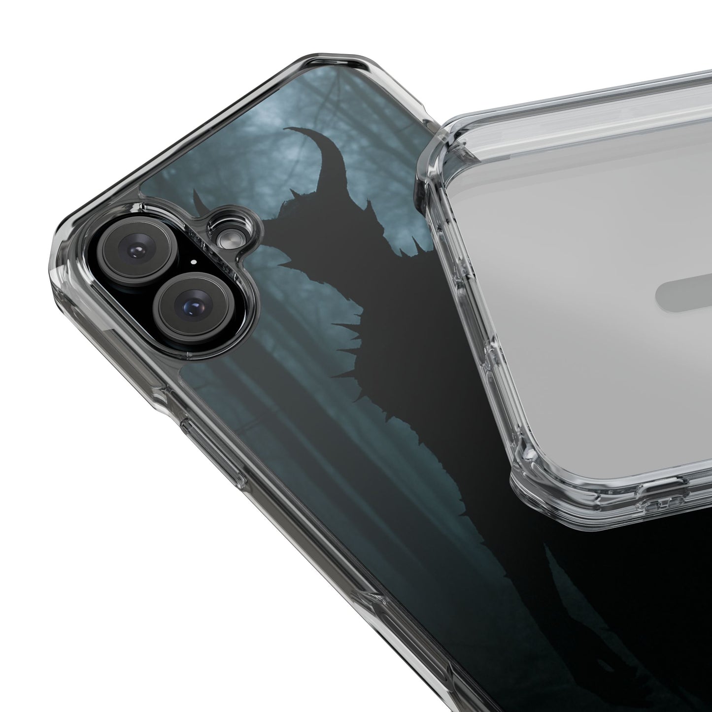 Magnetic Phone Cases, Dark Fantasy Case, Spooky Halloween Accessory, Gift for Gamers, Customizable Clear Impact Cover