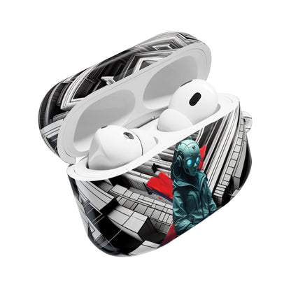 Urban Graffiti Cyber AirPod Case, Unique AirPods Cover, Stylish Gadget Accessory, Tech Gift for Him/Her, Music Lover's Protection