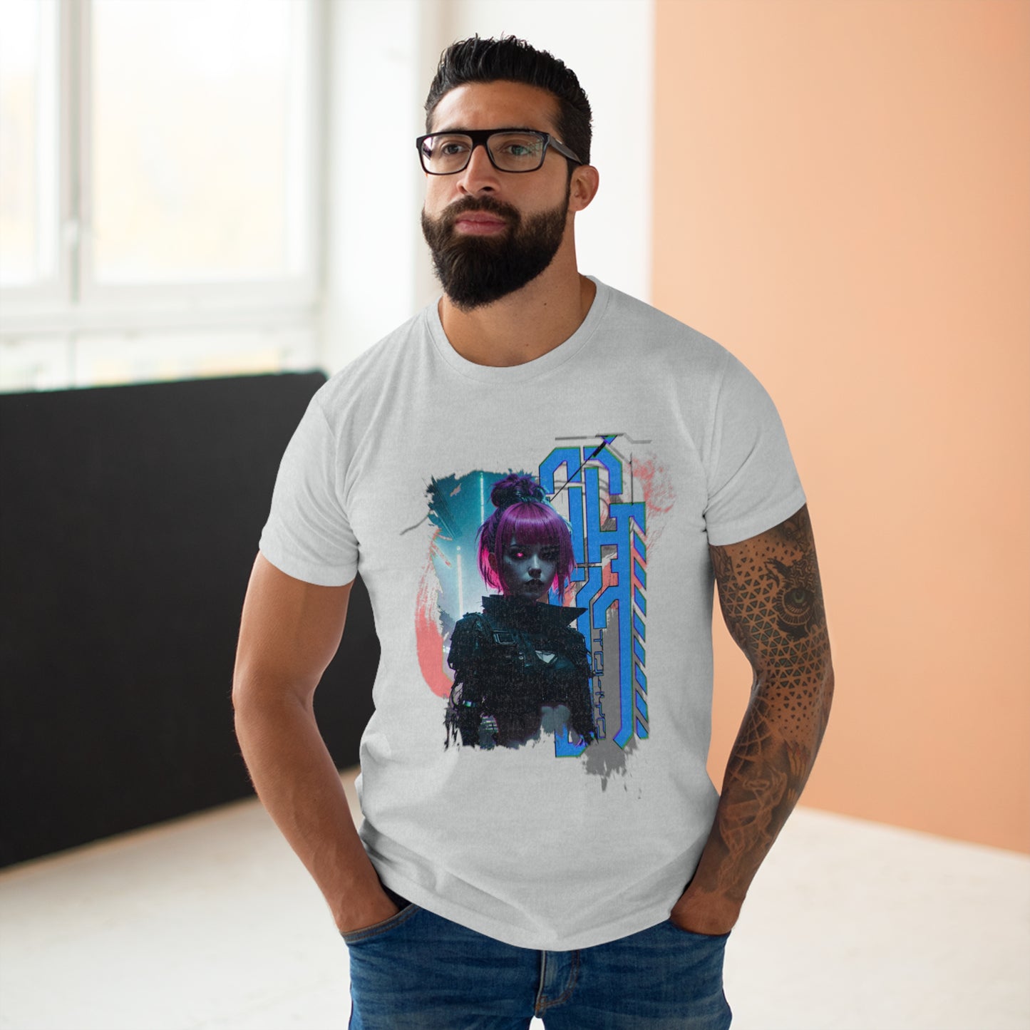 Cyberpunk Art Unisex T-Shirt, Streetwear Tee, Graphic Shirt, Gift for Him, Festival Apparel, Tech-Inspired Fashion