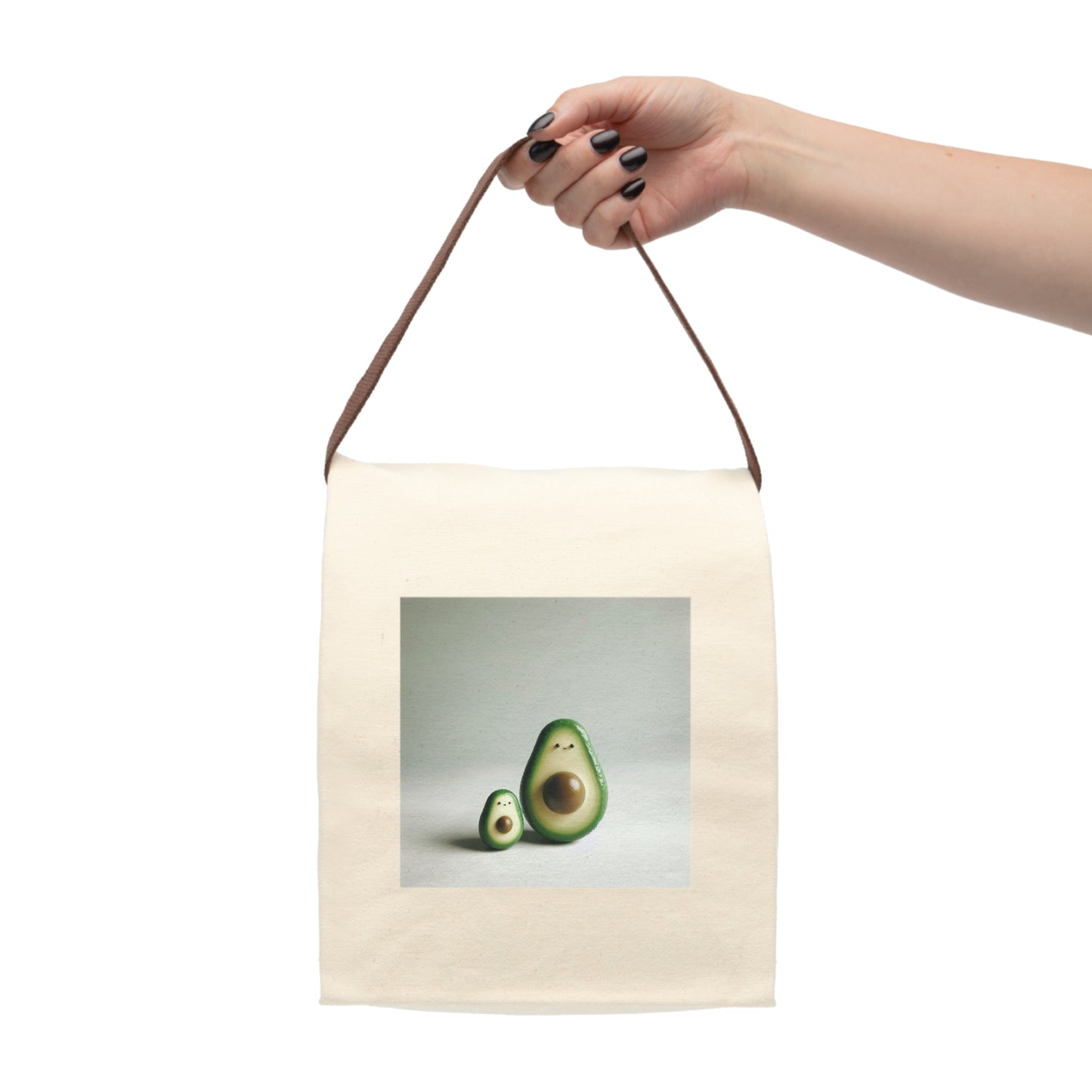 Avocado Canvas Lunch Bag, Cute Lunch Tote, Eco-Friendly Lunch Bag, Kids Lunch Bag, Back to School Lunch Gear