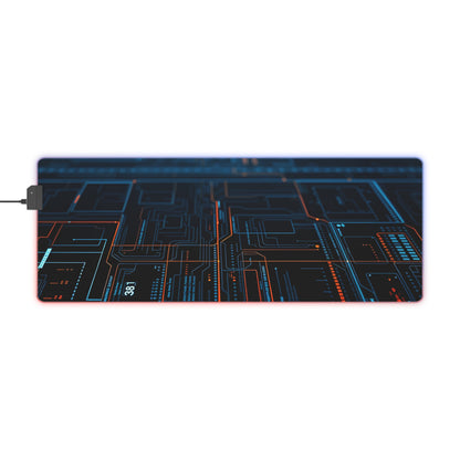 Gaming Mouse Pad with Abstract Cyber Design