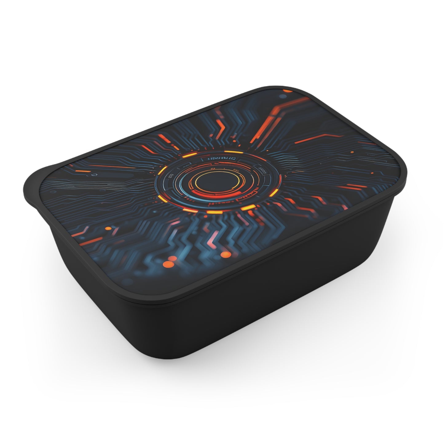 Futuristic Bento Box, Sci-Fi Lunch Container, Meal Prep Box, Geeky Food Storage, Cyberpunk Utensils Set