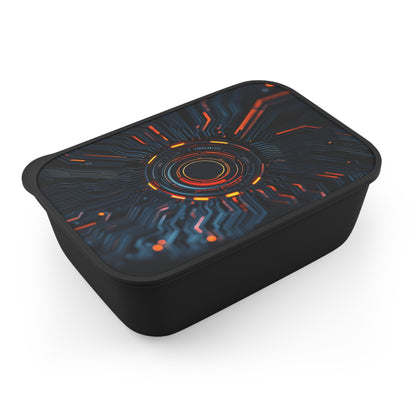 Futuristic Bento Box, Sci-Fi Lunch Container, Meal Prep Box, Geeky Food Storage, Cyberpunk Utensils Set