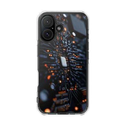 Magnetic Clear Impact Phone Case - Tech-Inspired Design, Perfect for Gadget Lovers, Birthday Gift, Tech Accessories, Durable Protection