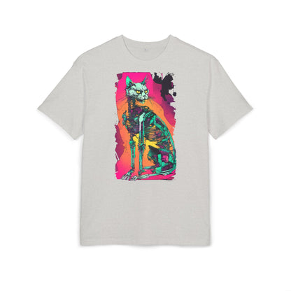 Vibrant Cat Art Tee, Unisex Oversized T-Shirt, Colorful Pet Lover Gift, Unique Graphic Shirt, Casual Everyday Wear