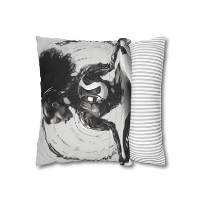 Square Pillowcase with Edgy Futuristic Design