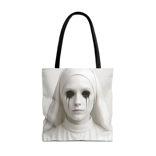 Eerie Art Tote Bag, Creepy Canvas Bag, Gothic Handbag, Unique Gift for Halloween, Spooky Decor, Horror Lover Accessories