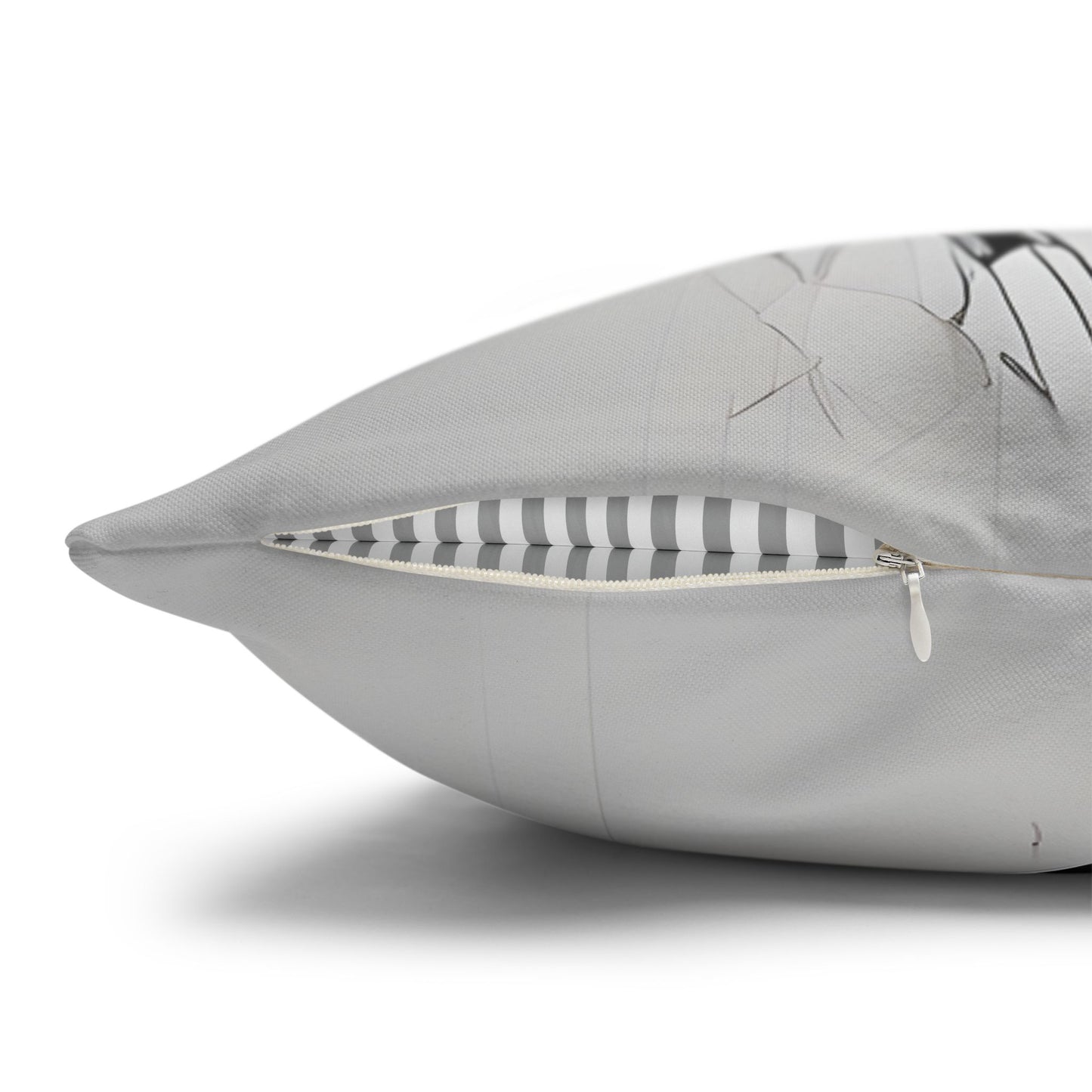 Square Pillowcase with Edgy Futuristic Cat Design
