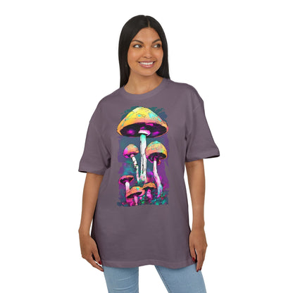 Trippy Mushroom Unisex Oversize Tee | Psychedelic Art Shirt, Retro Graphic Tee, Festival Wear, Gift for Nature Lovers, Streetwear