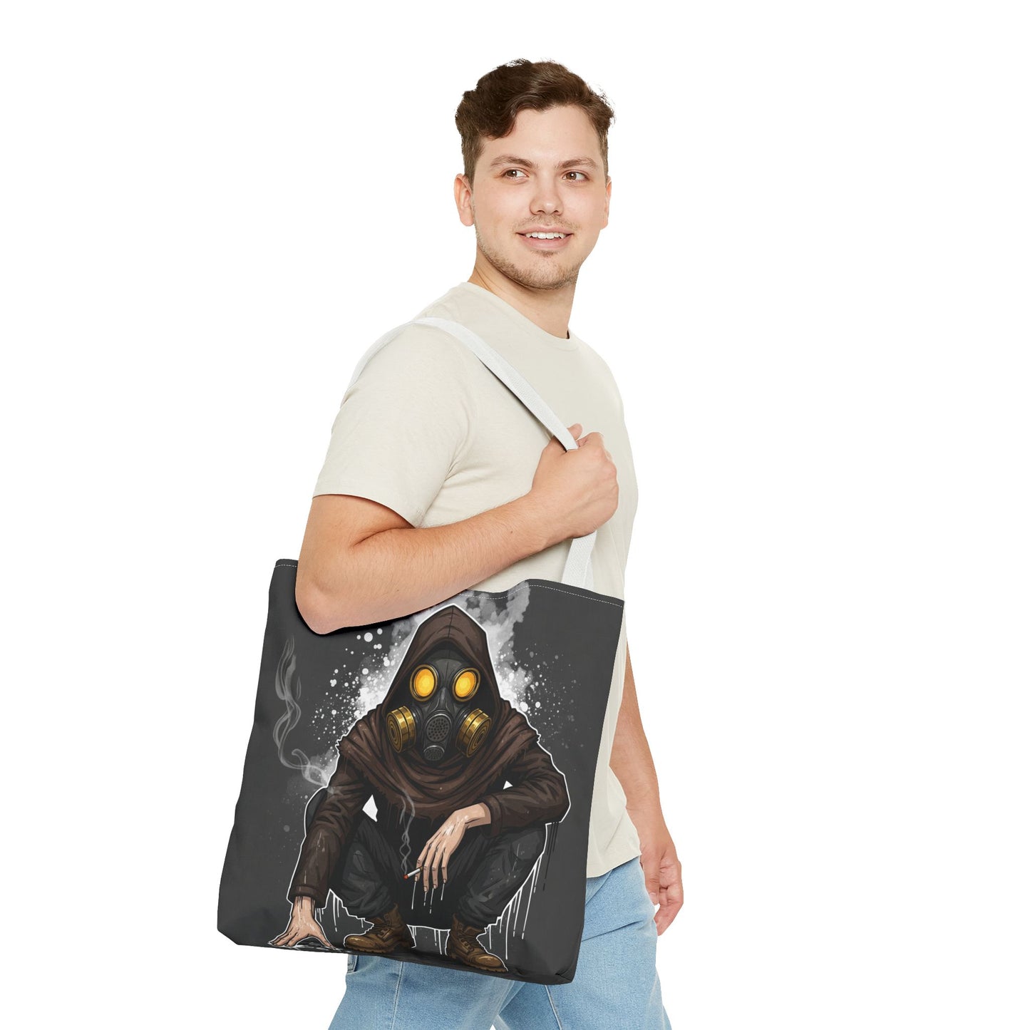Urban Adventure Tote Bag, Eco-Friendly Canvas Bag, Street Art Style, Unique Gift for Backpackers, Festival Essential, Everyday Use