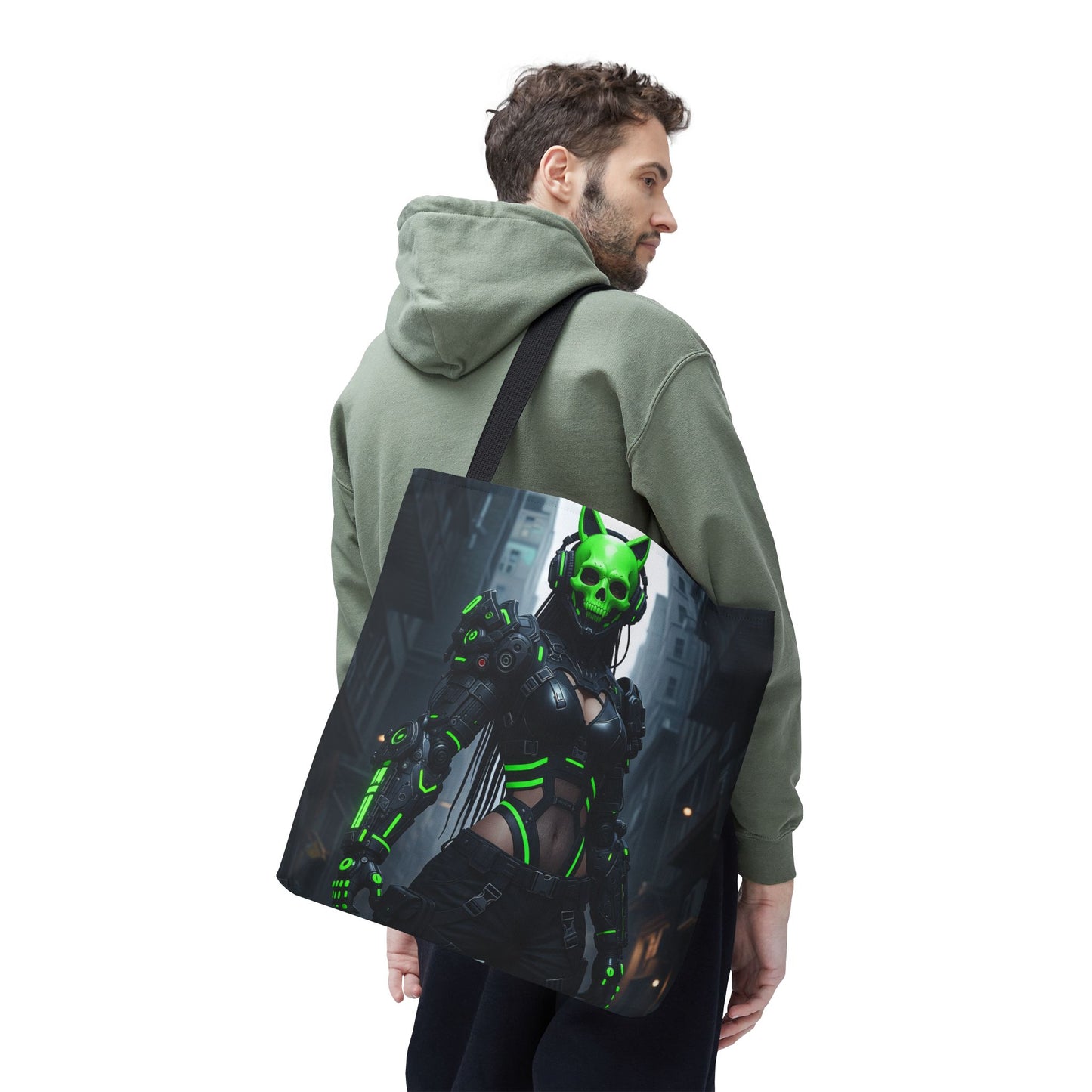 Futuristic Cyberpunk Tote Bag | Stylish AOP Bag with Neon Skull Design | Perfect Gift for Gamers and Tech Enthusiasts, Festival [...]