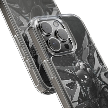 Anime-Inspired Clear Phone Case - Edgy Streetwear Style