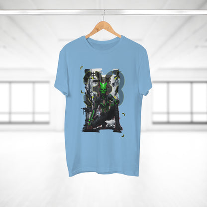 Cyberpunk Graphic Tee, Futuristic T-Shirt, Unisex Casual Wear, Unique Gift for Gamers, Trendy Streetwear, Sci-Fi Clothing