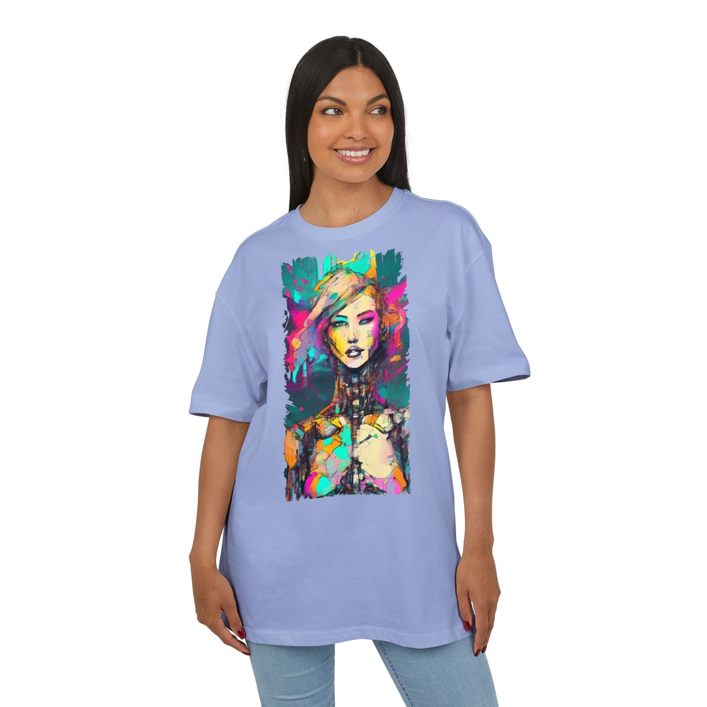 Vibrant Art Oversized Tee, Unisex Colorful T-Shirt, Graphic Arts Apparel, Casual Streetwear Gift, Unique Fashion Statement