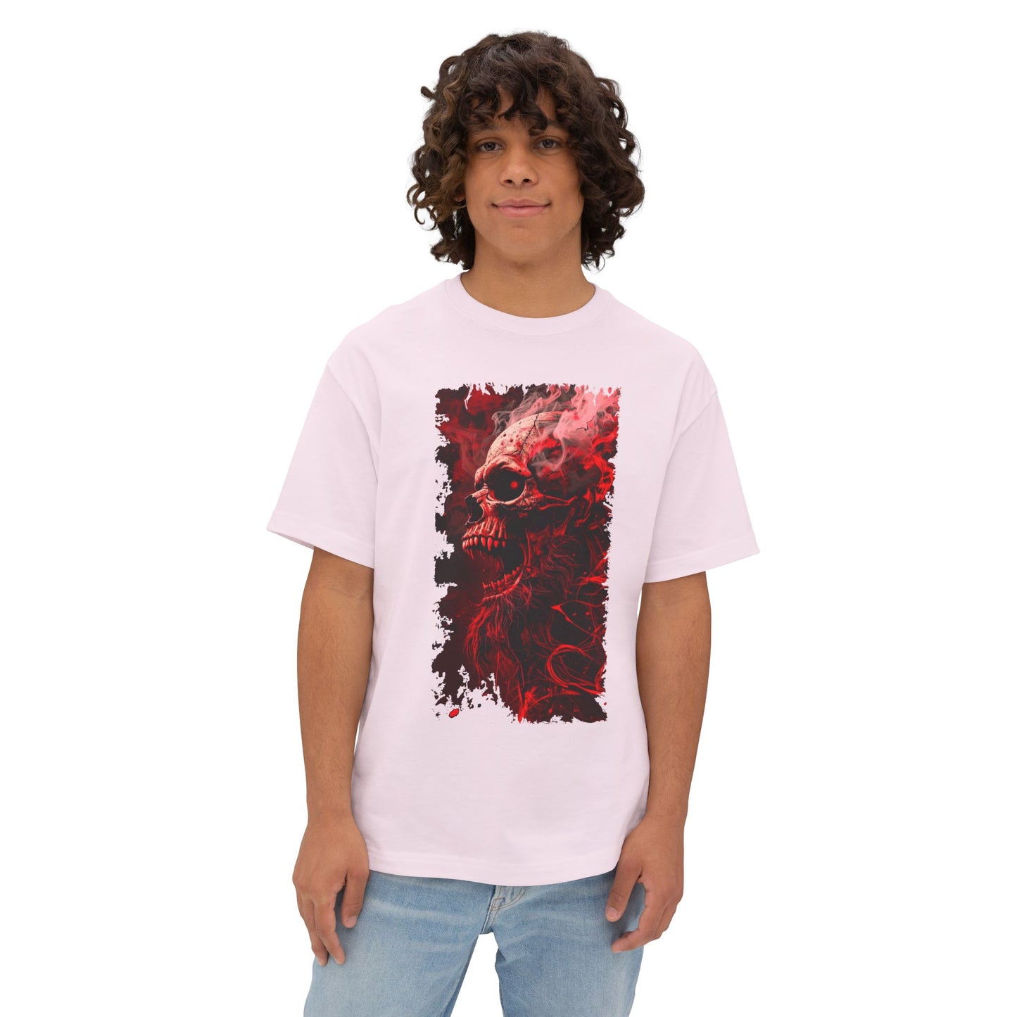 Gothic Skull Graphic Tee, Unisex Oversized T-Shirt, Edgy Streetwear, Halloween Apparel, Alternative Fashion, Gift for Goth Friends