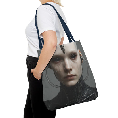 Futuristic AOP Tote Bag | Sci-Fi Style for Everyday Use, Gift for Geek Culture, Urban Accessories, Fashionable Shopping Bag