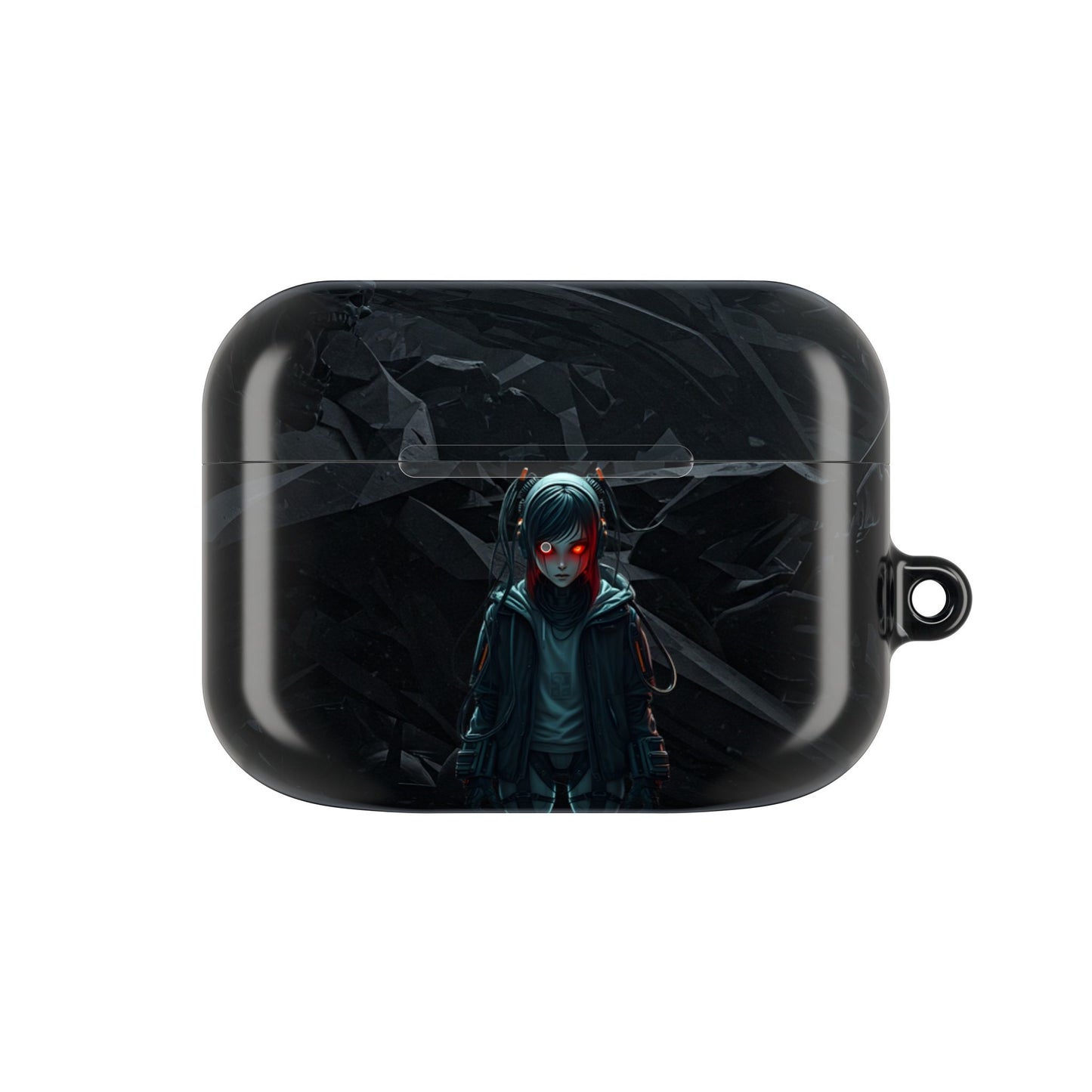 Edgy AirPod Case for Teens, Stylish Headphone Cover, Trendy Tech Accessory, Perfect for Gift Giving, Black Minimalist Design
