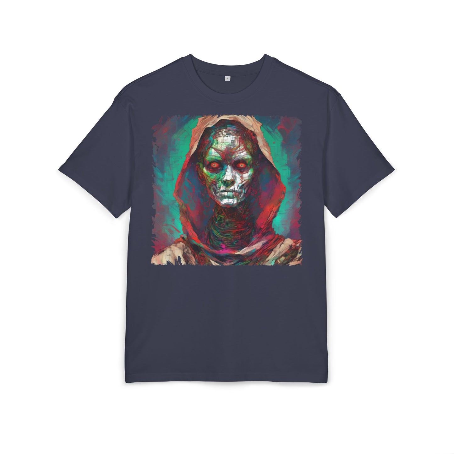 Eerie Oversize Tee, Unisex Graphic Shirt for Horror Lovers, Streetwear, Unique Gift for Halloween, Casual Wear, Art Tee