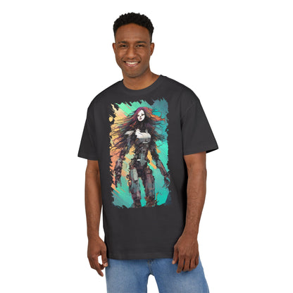 Artistic Graphic Tee, Casual Oversize Top, Unique T-Shirt Gift, Trendy Streetwear, Creative Fashion Statement