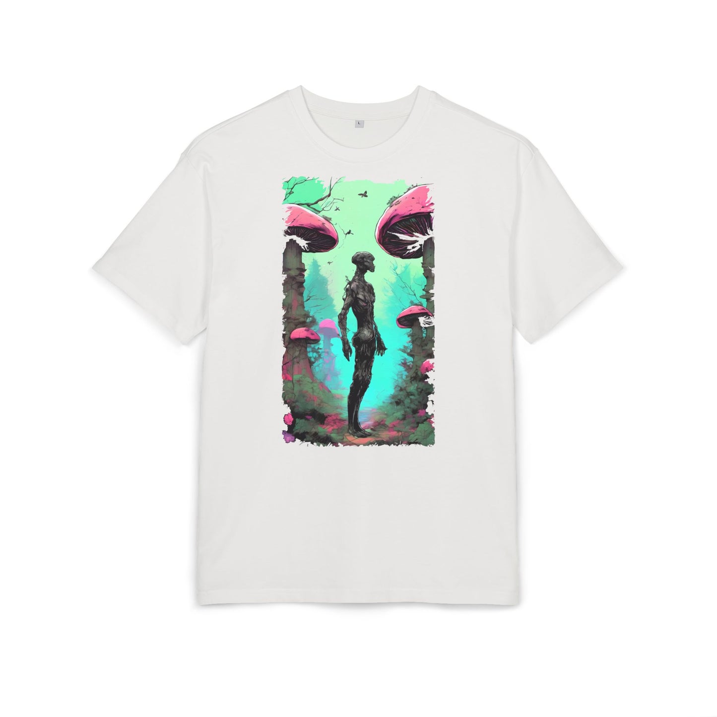 Psychedelic Mushroom Tee, Unisex Oversize Shirt, Trendy Graphic T-shirt, Casual Wear, Festival Attire, Unique Gifts