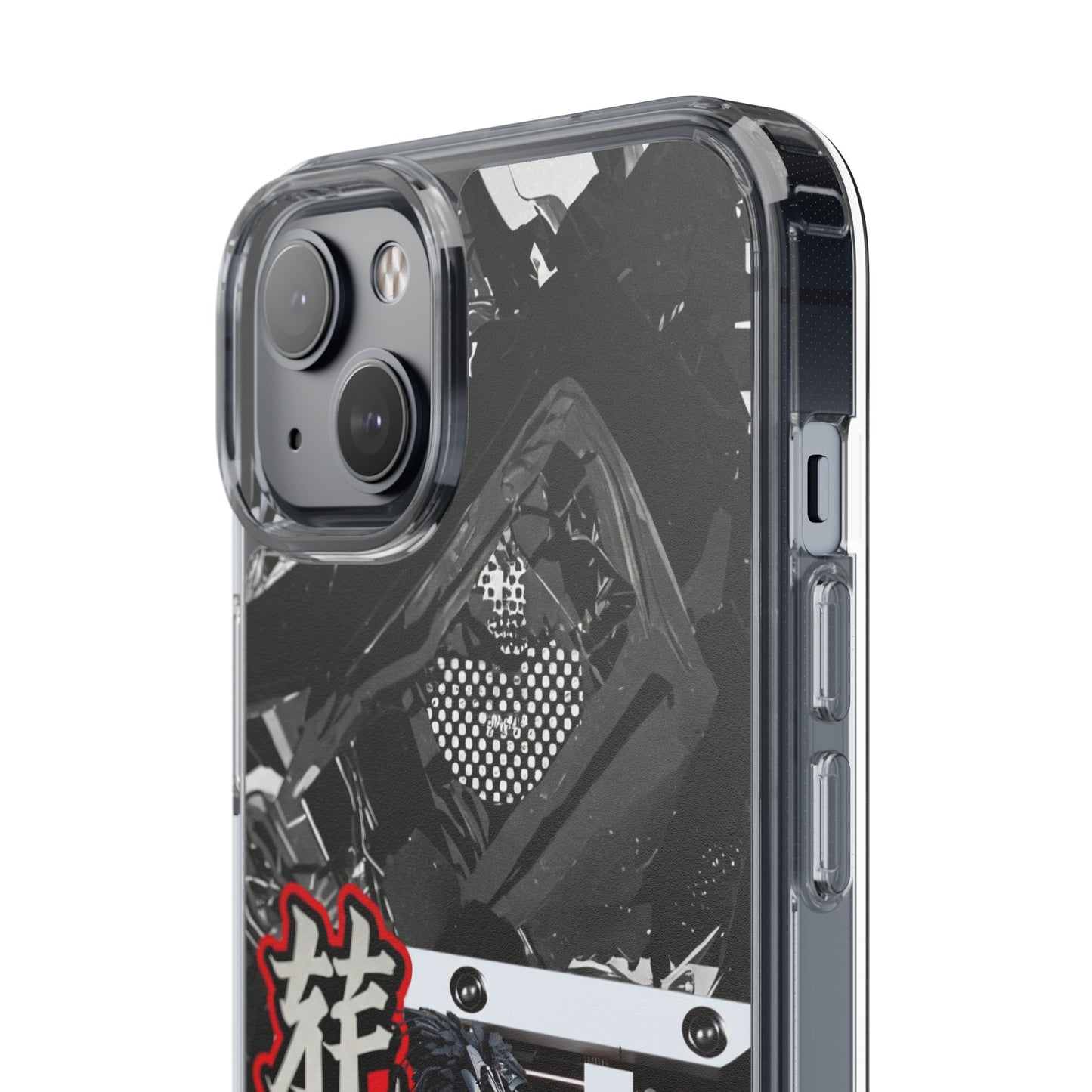 Clear Phone Case with Stylish Graphic Design for Tech Enthusiasts