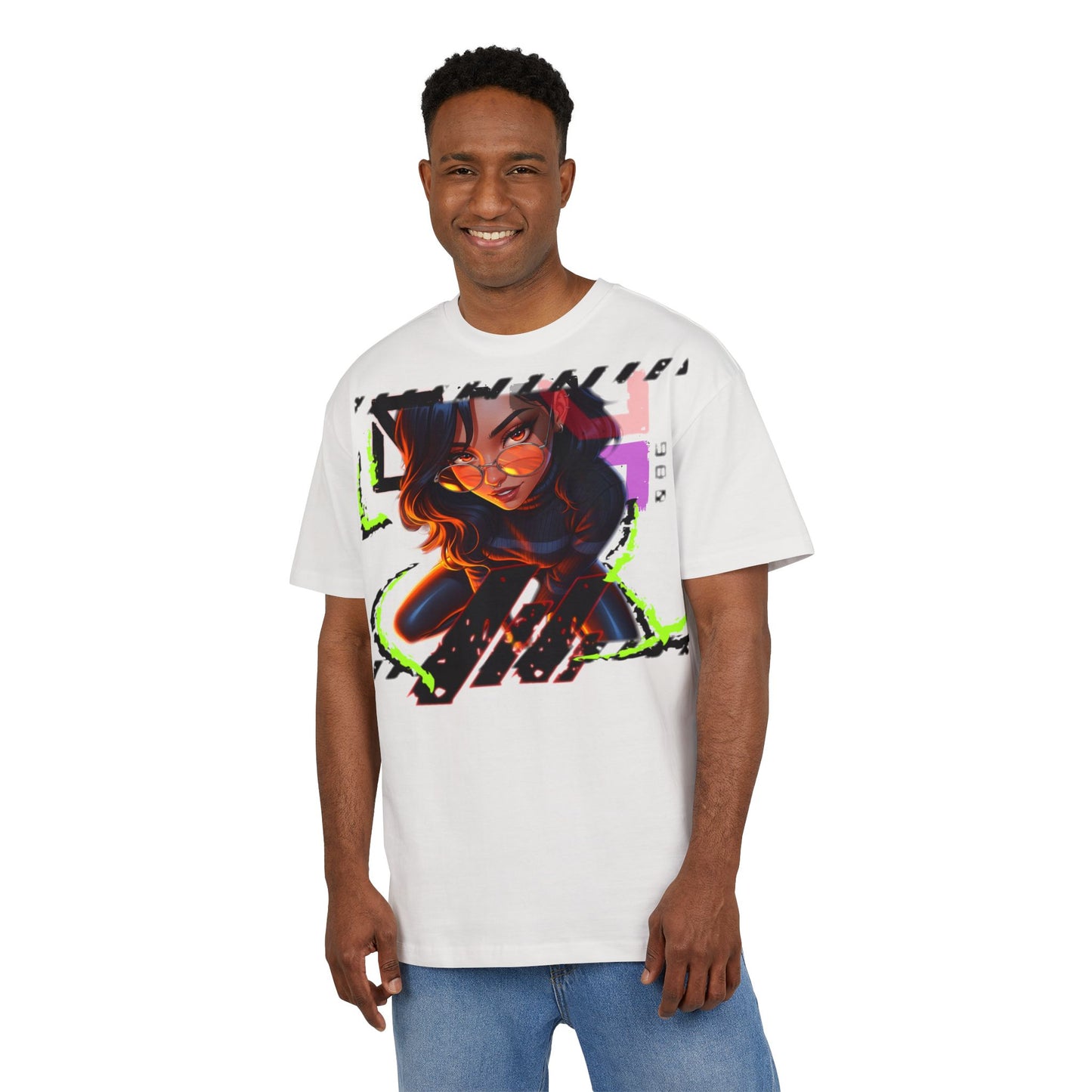 Edgy Graphic Unisex Heavy Oversize Tee - Street Style Fashion