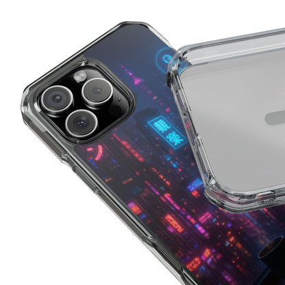 Neon City Phone Case - Magnetic Clear Impact Cases, Customizable Phone Cover, Gifts for Tech Lovers, Stylish Protection, Modern Design