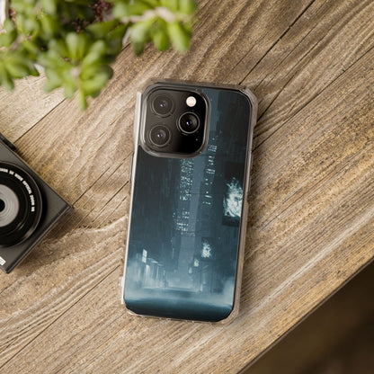 Magnetic Clear Impact Cases for Phones | Urban Nightscape Design | Unique Phone Accessories, Gift for Tech Lovers, Protective Cases