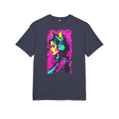 Vibrant Music Lover's Tee, Unisex Heavy Oversize Tee, Trendy Graphic Shirt, Colorful Art Top, Perfect for Festivals and Gifts