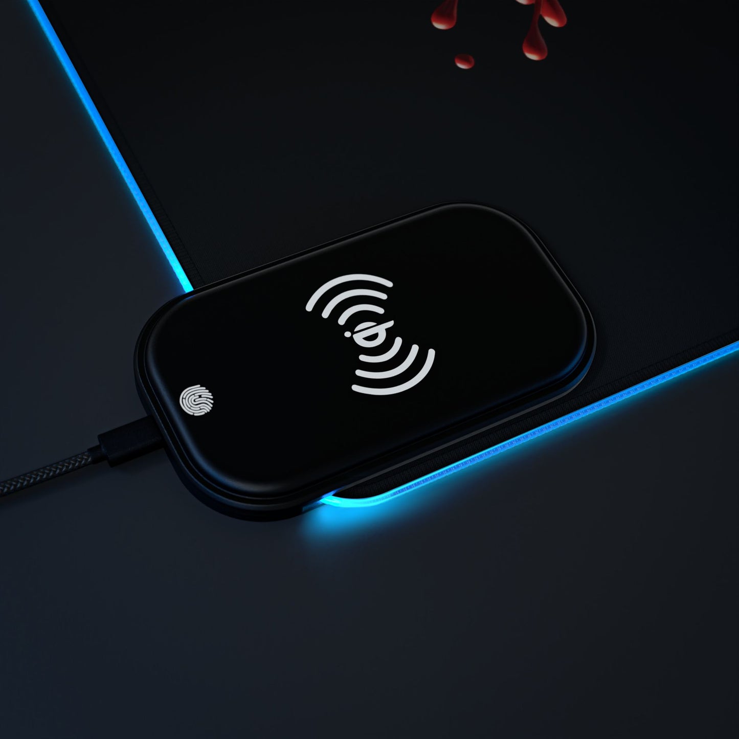 LED Gaming Mouse Pad with Wireless Charging, Gamer Desk Essentials, Backlit Mouse Mats, RGB Light Desk Pad, Cool Tech Gadgets