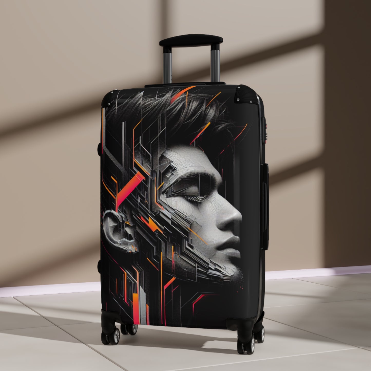 Stylish Travel Suitcase with Futuristic Design - Perfect for Adventurers