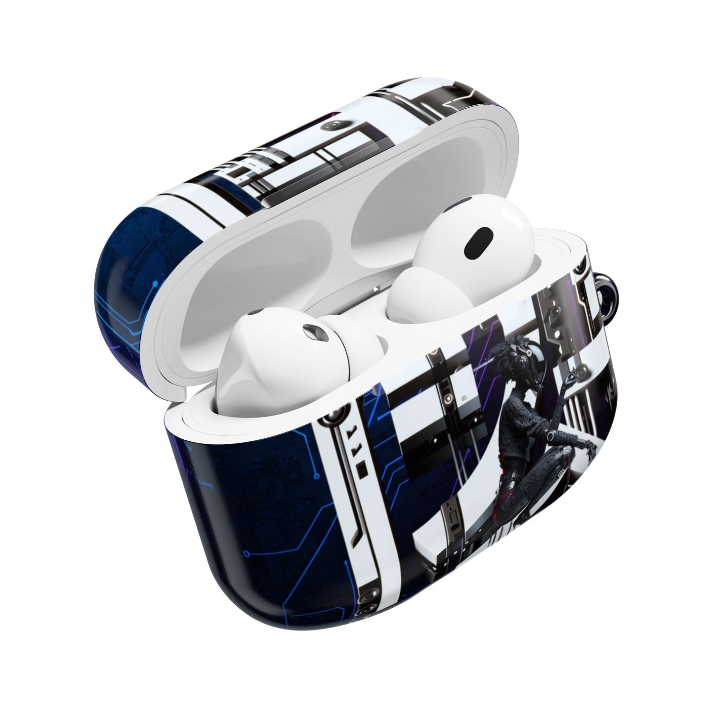 Futuristic AirPod Cases, Tech Accessory, Wireless Earbud Holder, Gift for Tech Lovers, Stylish Protector, Unique Design