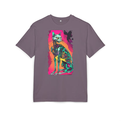 Vibrant Cat Art Tee, Unisex Oversized T-Shirt, Colorful Pet Lover Gift, Unique Graphic Shirt, Casual Everyday Wear