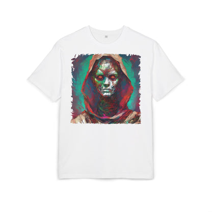 Eerie Oversize Tee, Unisex Graphic Shirt for Horror Lovers, Streetwear, Unique Gift for Halloween, Casual Wear, Art Tee