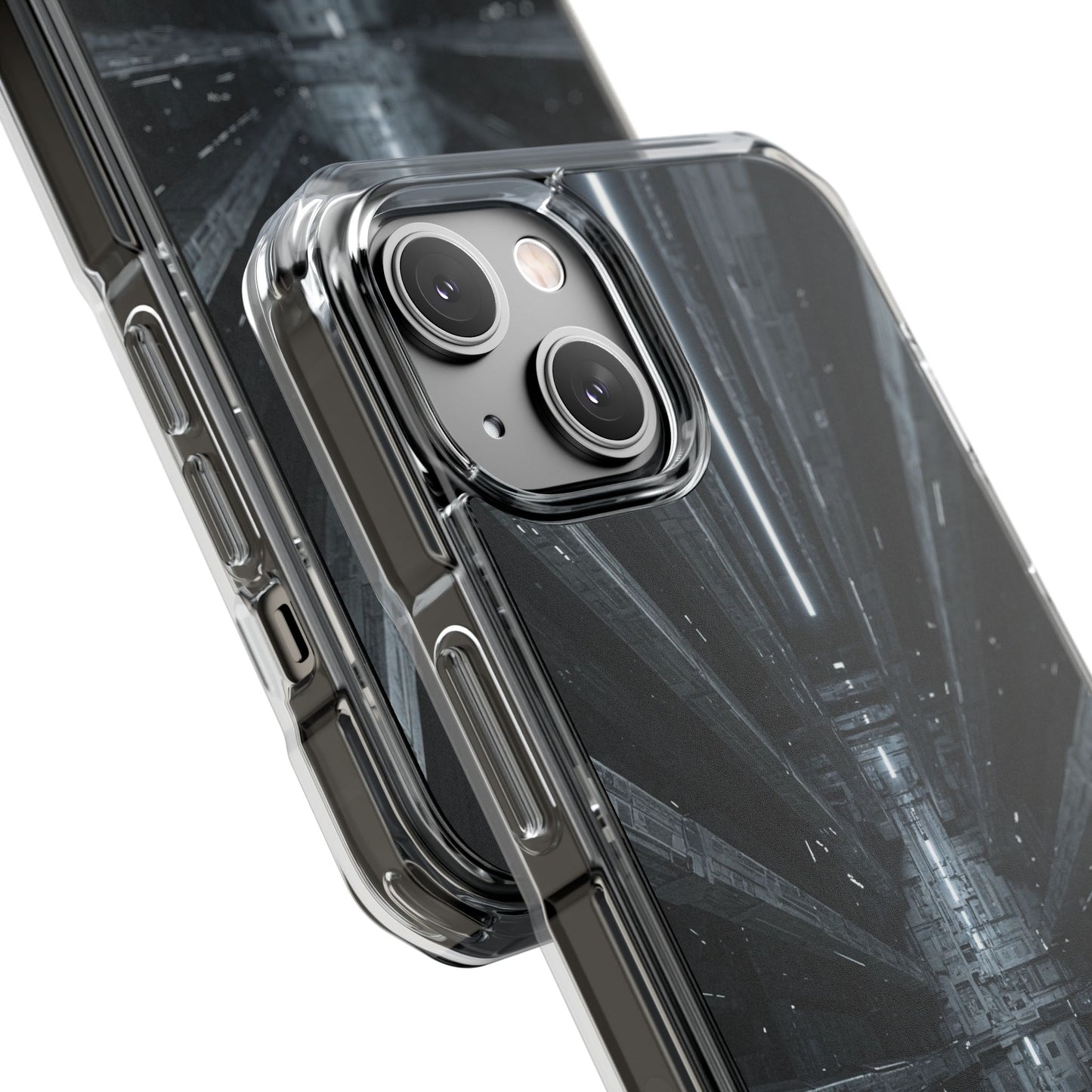 Sci-Fi Phone Case with Magnetic Clear Impact Design, Futuristic Cell Phone Cover, Unique Gifts for Tech Lovers, Holiday Present