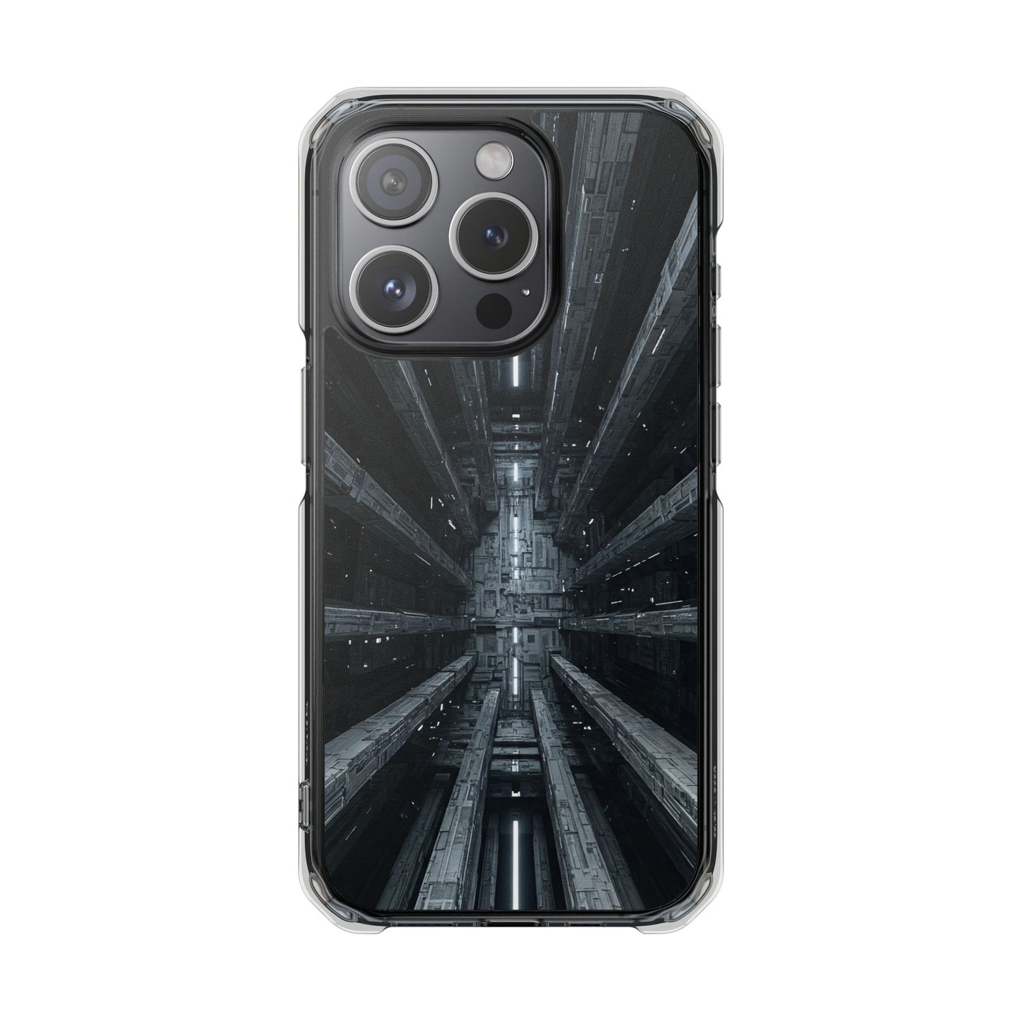 Sci-Fi Phone Case with Magnetic Clear Impact Design, Futuristic Cell Phone Cover, Unique Gifts for Tech Lovers, Holiday Present