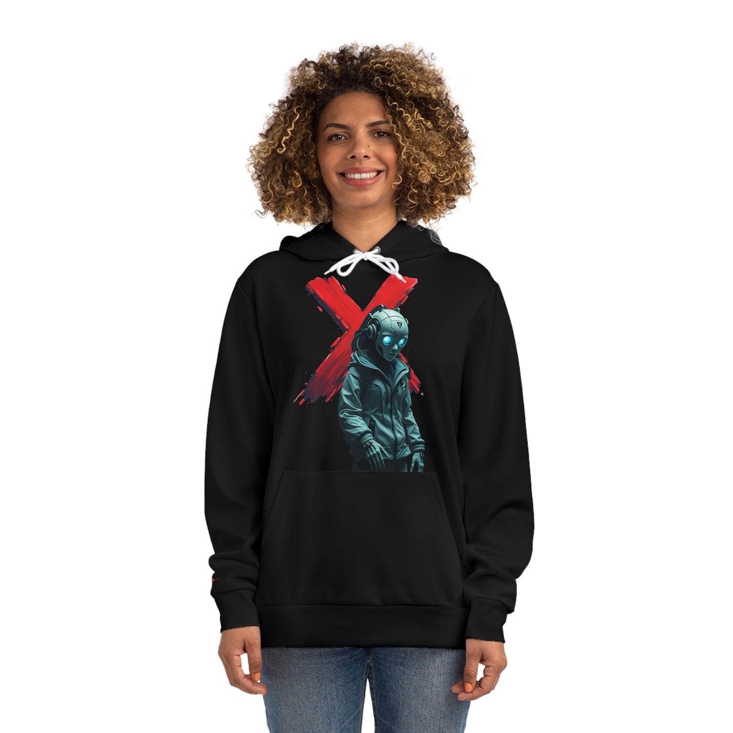 Experimental Fashion Hoodie - Edgy Urban Style with Graphic Design