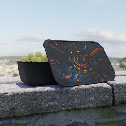 Futuristic Bento Box, Sci-Fi Lunch Container, Meal Prep Box, Geeky Food Storage, Cyberpunk Utensils Set