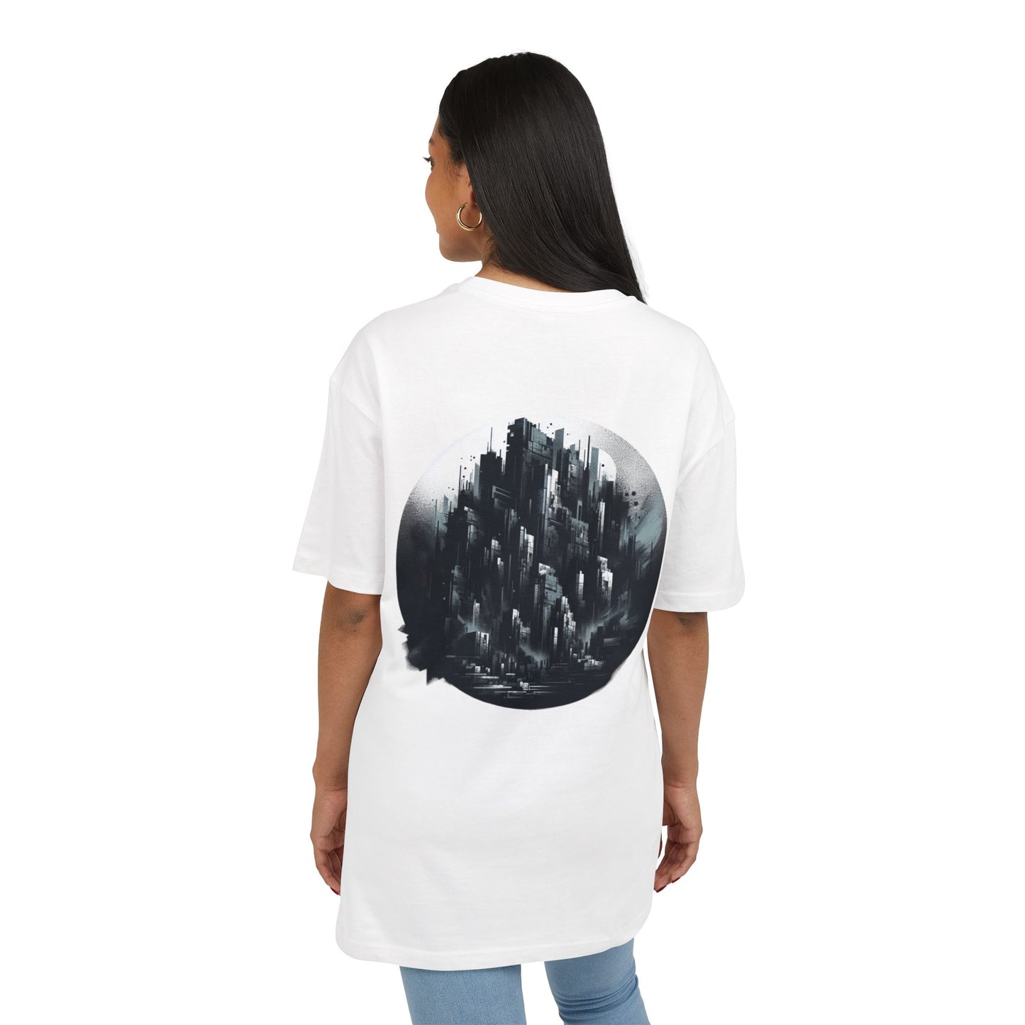 Urban Streetwear Oversize Tee - Futuristic Graphic Design