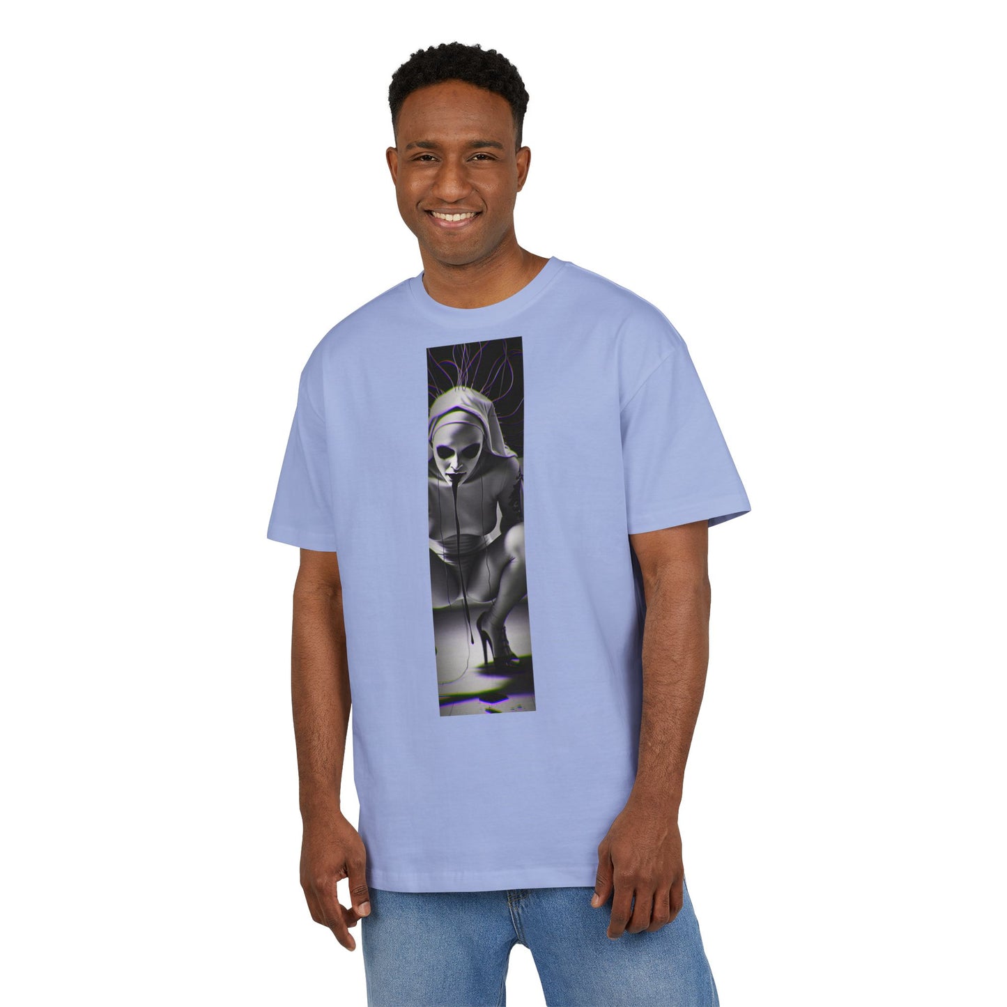 Unisex Oversized Graphic Tee - Edgy Gothic Design