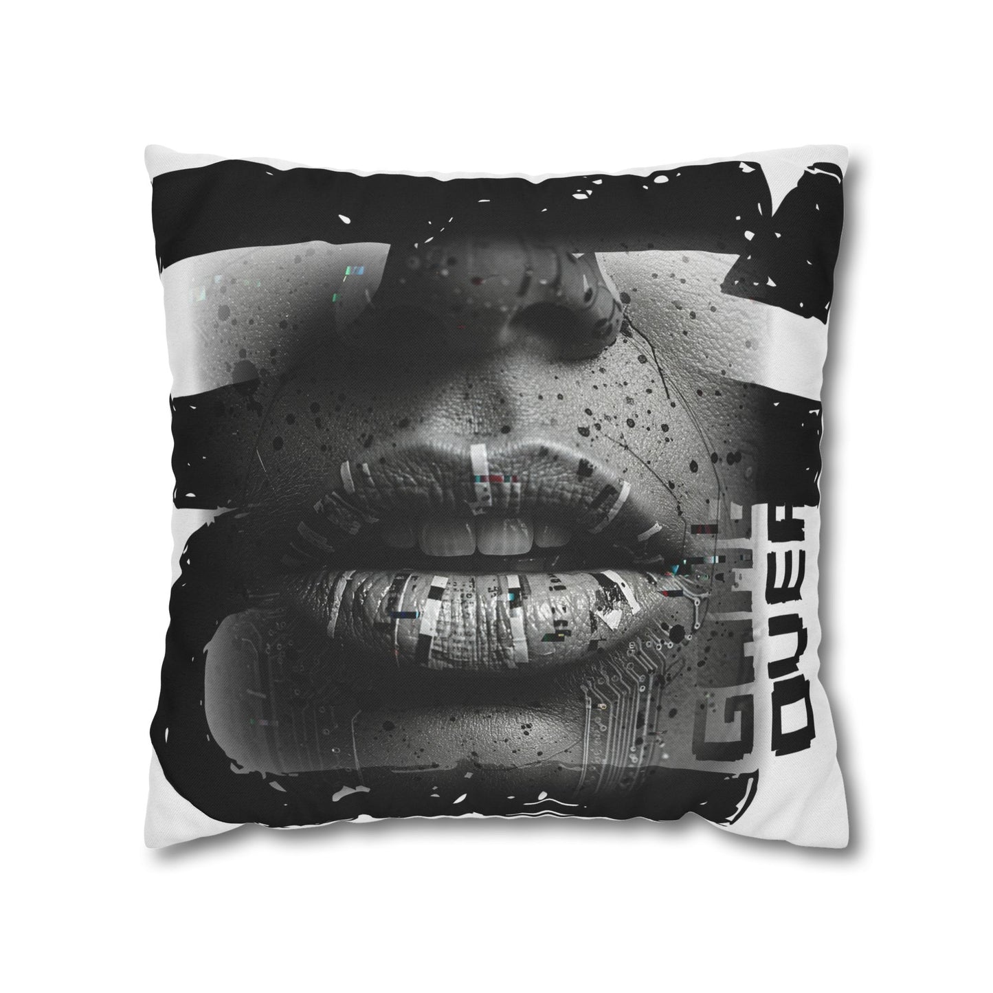 Stylish Spun Polyester Pillowcase, Decorative Accent, Unique Home Decor, Modern Living Room Cushion, Gift for Art Lovers