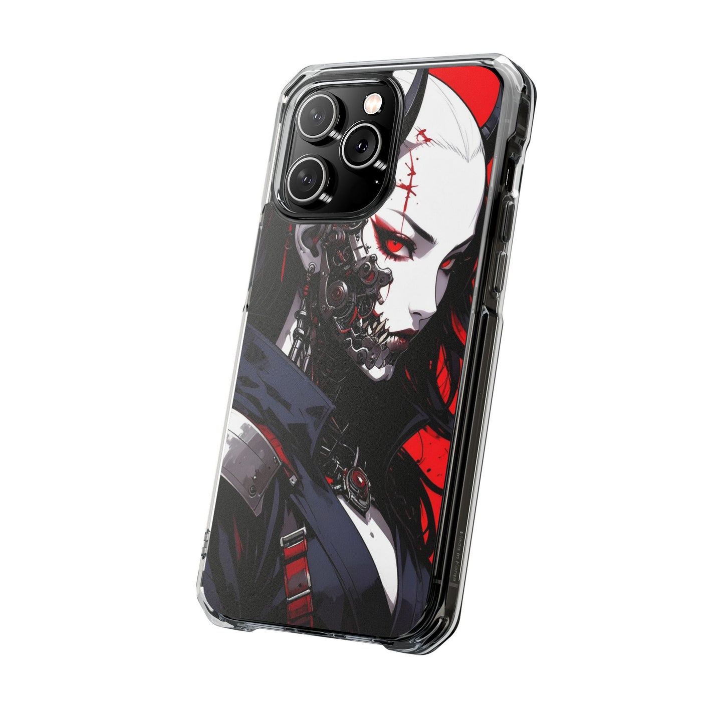 Magnetic Impact Phone Case, Anime Art Phone Cover, Goth Accessories for Her, Gift for Tech Lovers, Unique Phone Protection