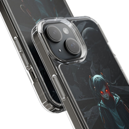 Futuristic Clear Phone Case with Cyberpunk Design - Edgy and Stylish