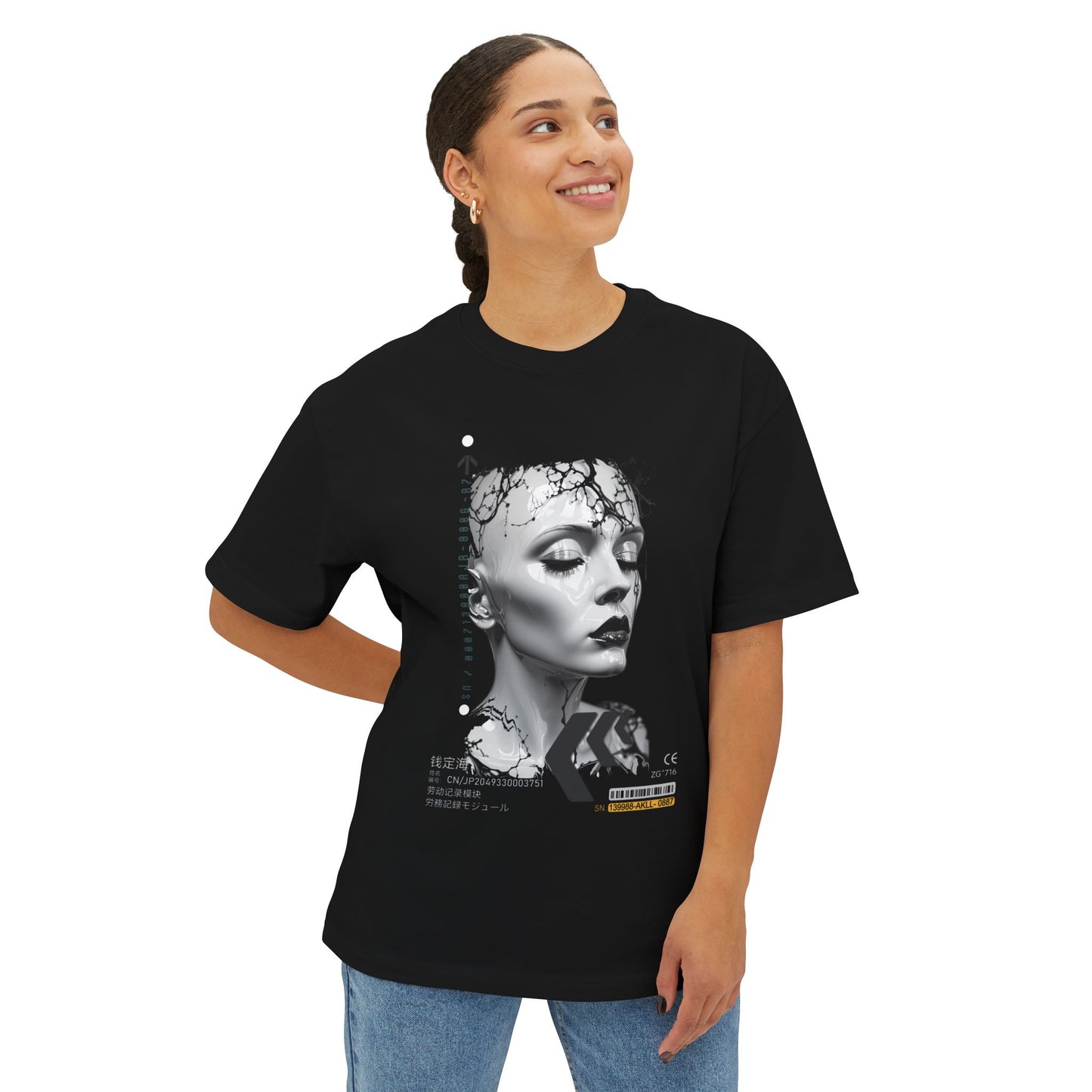 Chic Graphic Tee, Unisex Streetwear, Trendy Oversized Shirt, Modern Art T-Shirt, Casual Wear for Everyday Style