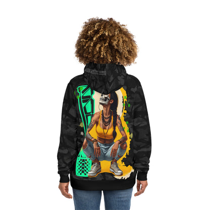 Bold Urban Fashion Hoodie, Streetwear, Graphic Hoodie, Casual Outfit, Trendy Gift, Apparel for Music Lovers