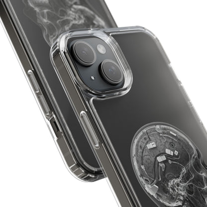 Skull Design Clear Phone Case - Unique Aesthetic for Tech Lovers